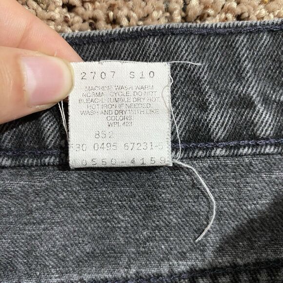 VTG Levis 550 Mens 36x32 Black Jeans Relaxed Fit Tapered Leg Orange Tab USA 1995 - Picture 7 of 11